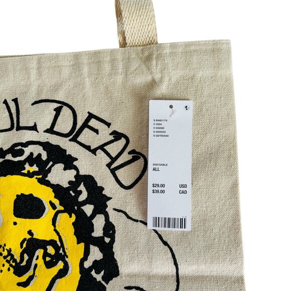 Urban Outfitters Grateful Dead Spring '77 Beige Canvas Tote Bag NWT - Picture 3 of 7